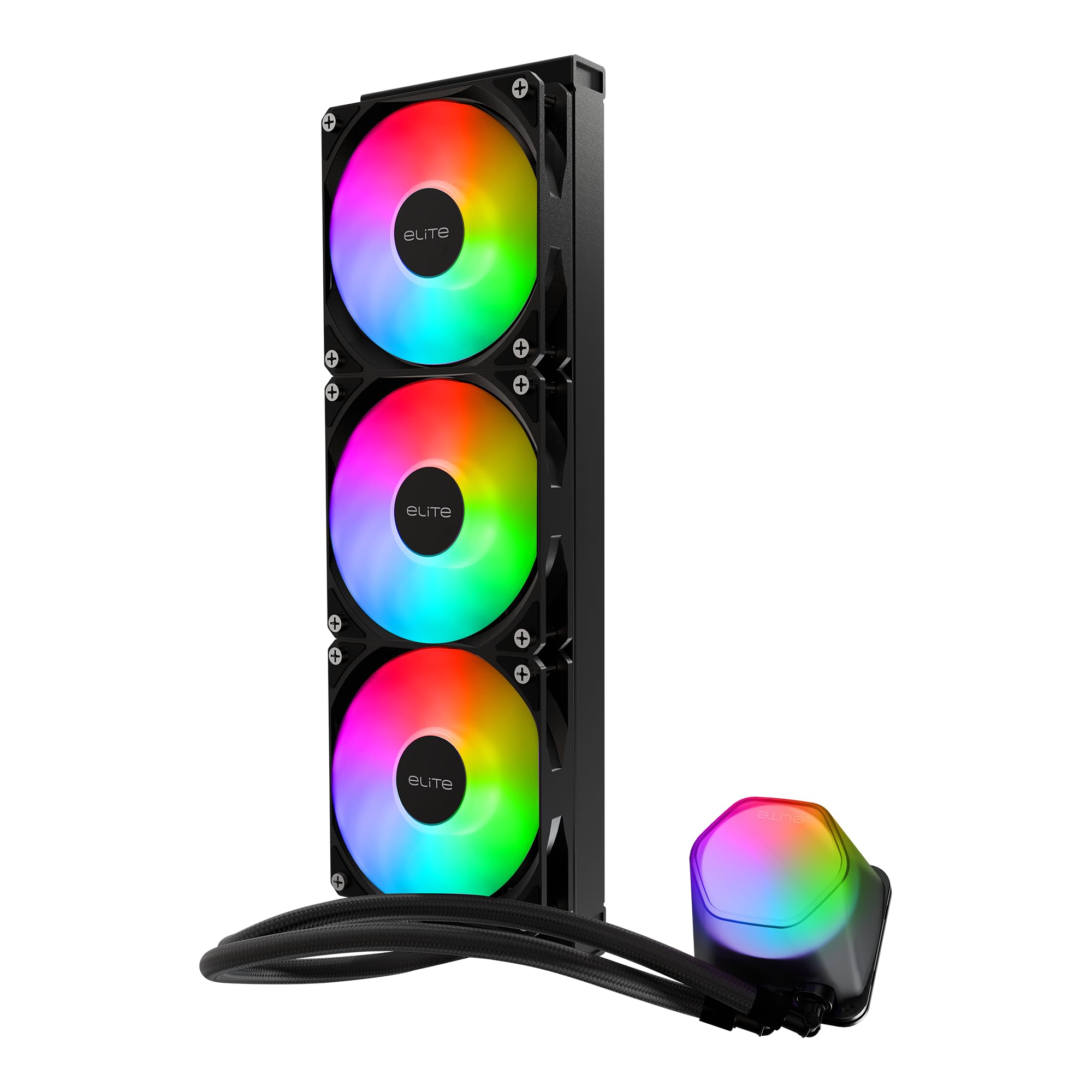 Cooler Master MasterLiquid ML360R RGB Dissipatore CPU a Liquido - Sincronizzazione Illuminazione ARGB, Design Pompa Premium e Tre Ventole MF120R ARGB