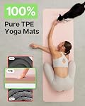 YOTTOY Yoga Mat,Extra Thick Yoga Mat (1/2inch),Professional TPE Exercise Mat,Non-Slip Workout Mat for Yoga, Pilates, Fitness, Barefoot Workouts, Home Gym Studio with Strap