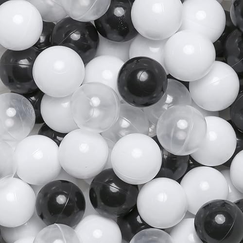 Realhaha Pelotas para hoguera, bolas de juego grises, bolas de plástico suave para niños pequeños, bebés, niños, cumpleaños, tienda de campaña o