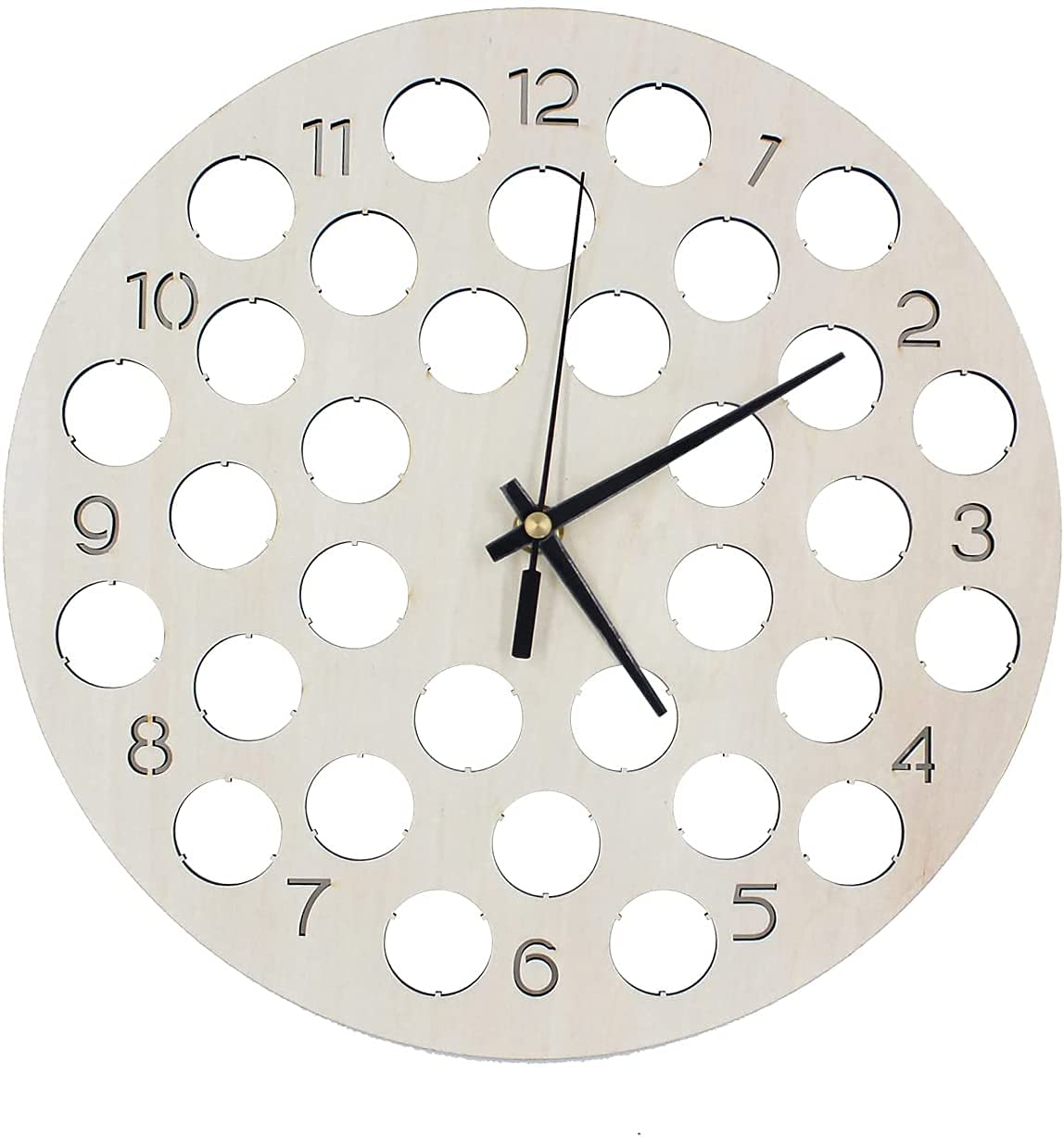 SAFE Orologio in legno per raccolta tappi birra | per 32 tappi collezione tappi corona | regalo di anniversario per amanti di birra | regali di compleanno da uomo | Ø 30 cm