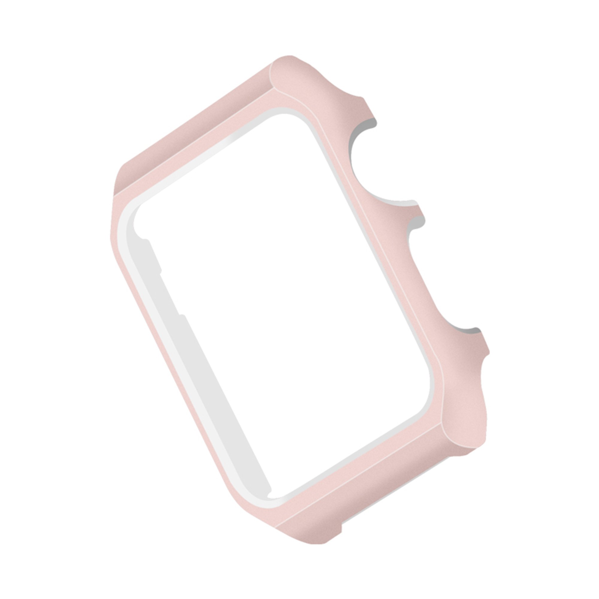 OWLCE Metal Watch Case for Apple Watch 38mm Series 1 2 3 Stainless Steel Body Cover Protective Shell (Rose Gold, 38mm)