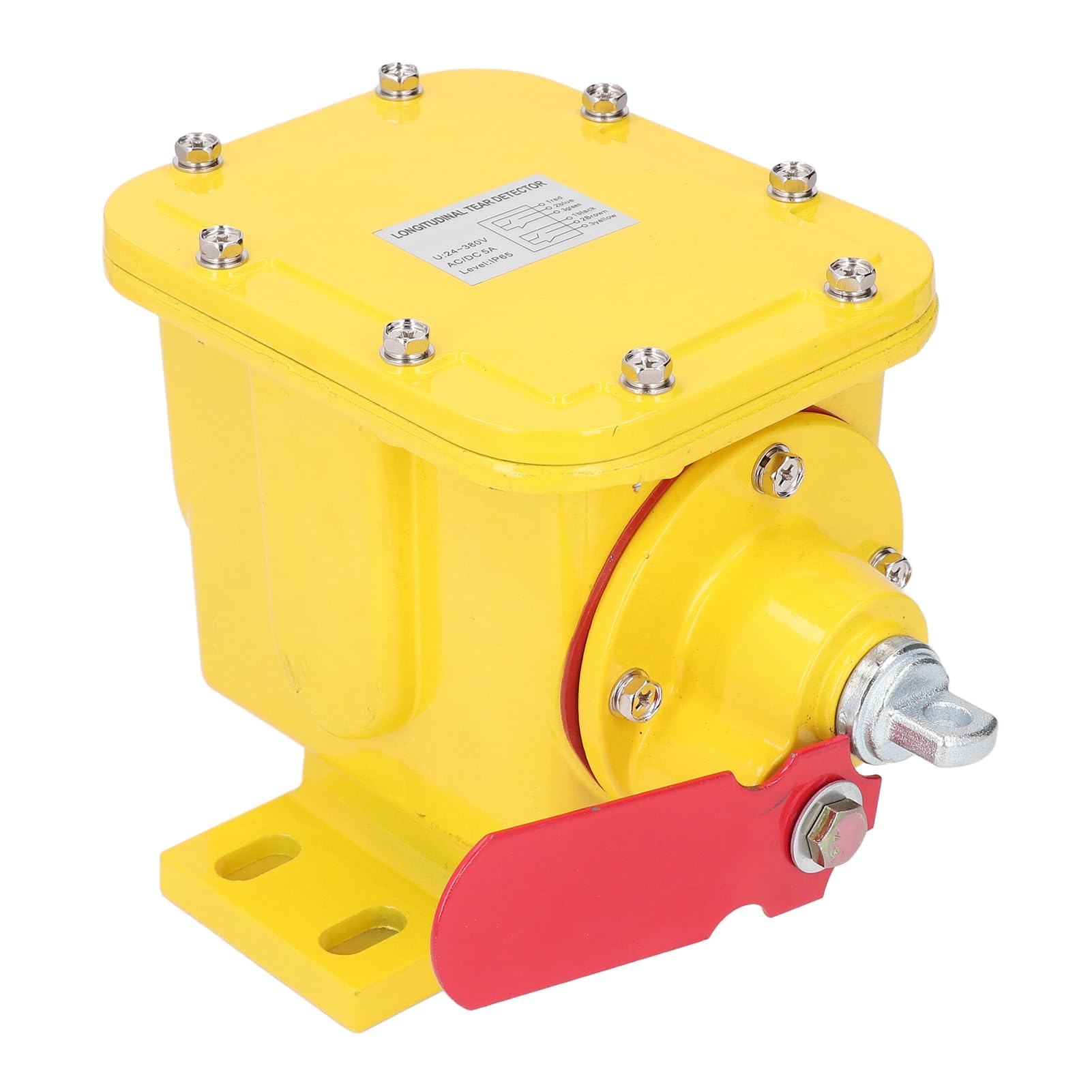 Ejoyous Interruptor de Cable de Tracción Interruptor de Cable de Tracción de Aleación de Aluminio 24 a 380 V Restablecimiento Manual IP65 2 Microinterruptores de 20 Mm para Parada de Emergencia de