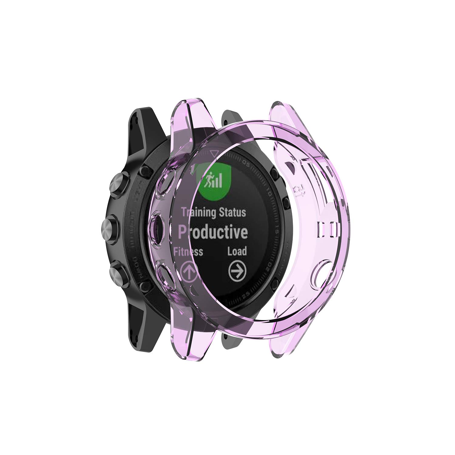 AISPORTS Custodia Protettiva In TPU Morbido Per Garmin Fenix 5 / 5 Plus (2 Pezzi) – Bordo Paraurti Antiurto, Leggera E Di Facile Installazione - 2