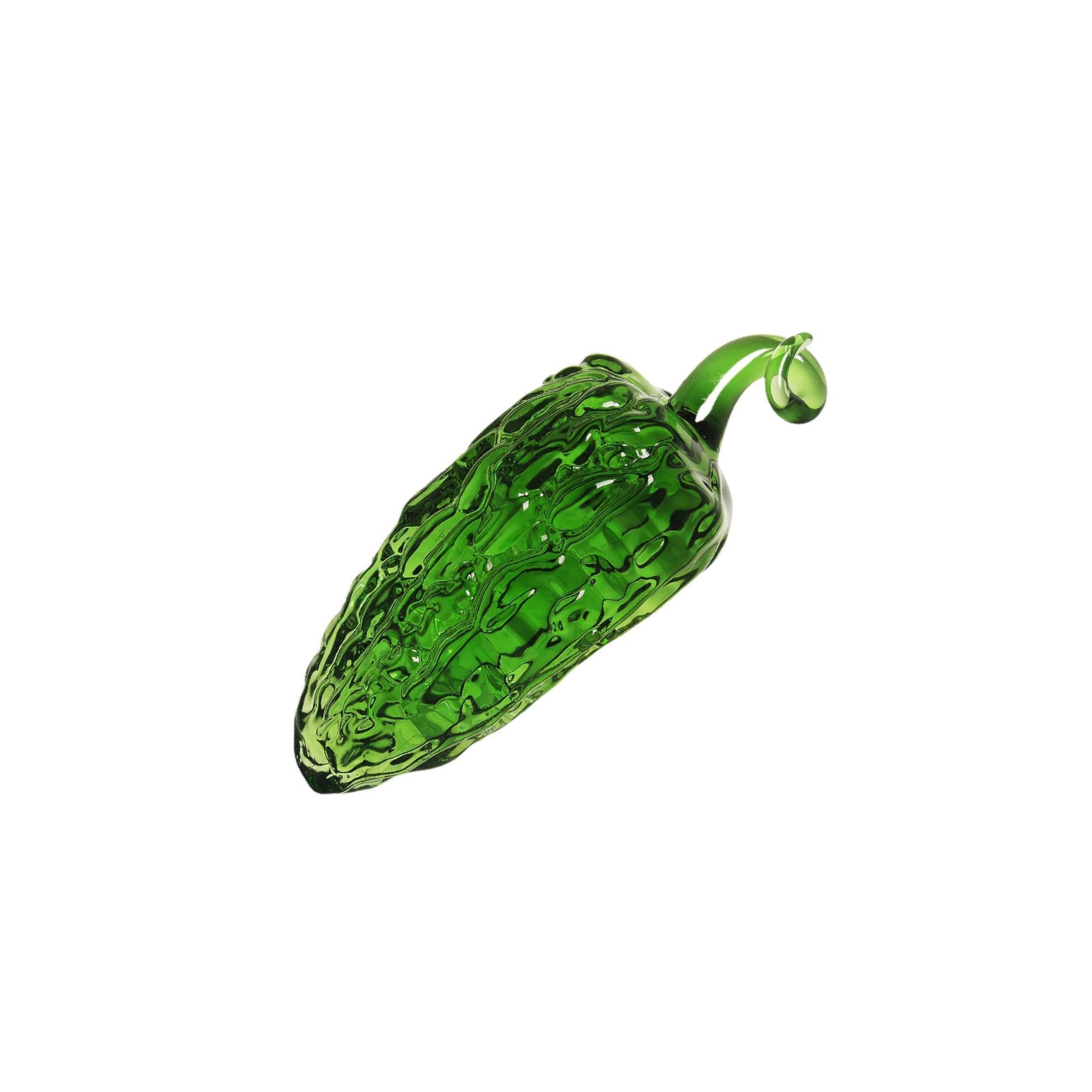 Twisaxc Green Chirstmas Decor With Crystal Fruits And Vegetables Festive And Elegant Ornament Fruits Decorations Cucumber Bitter Gourd, 3.09X8.04cm