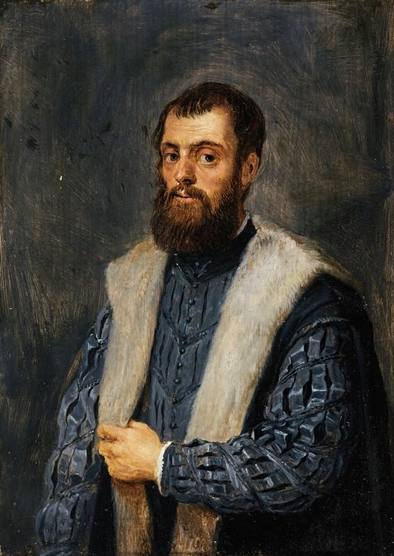 Portret mężczyzny (po Tycjanie) (1651-1656) Plakat Drukowany przez Davida Teniersa Młodszego (24 x 36)