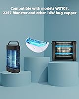 Vista 3 de Paquete de 4 bombillas UV de repuesto T5 de 8 W compatibles con Bell and Howell Monster Bug Zapper y Faicuk WS108 trampa de luz para mosca, 12