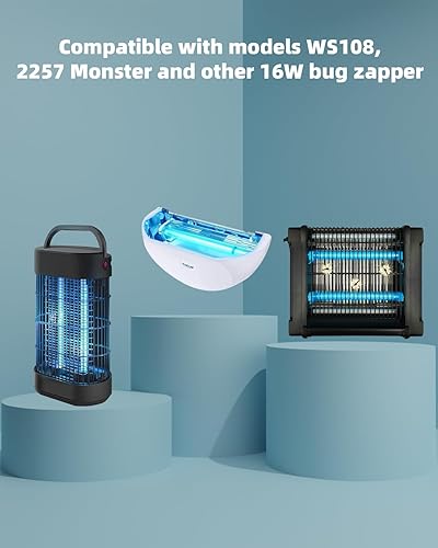 Miniatura 3 de Paquete de 4 bombillas UV de repuesto T5 de 8 W compatibles con Bell and Howell Monster Bug Zapper y Faicuk WS108 trampa de luz para mosca, 12