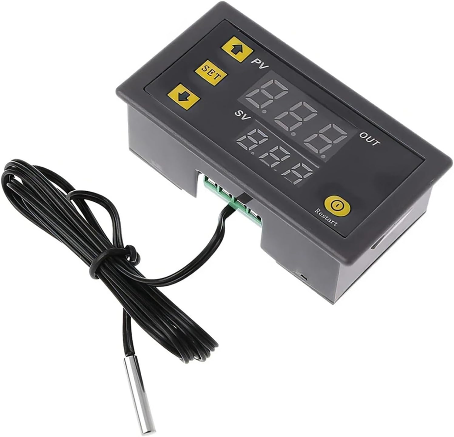 W3230 Probe Line 20A Digital Temperature Control Display with Heat/Cooling Instrument 12V 24V AC110-220V 1Pcs(DC W3230-12V)