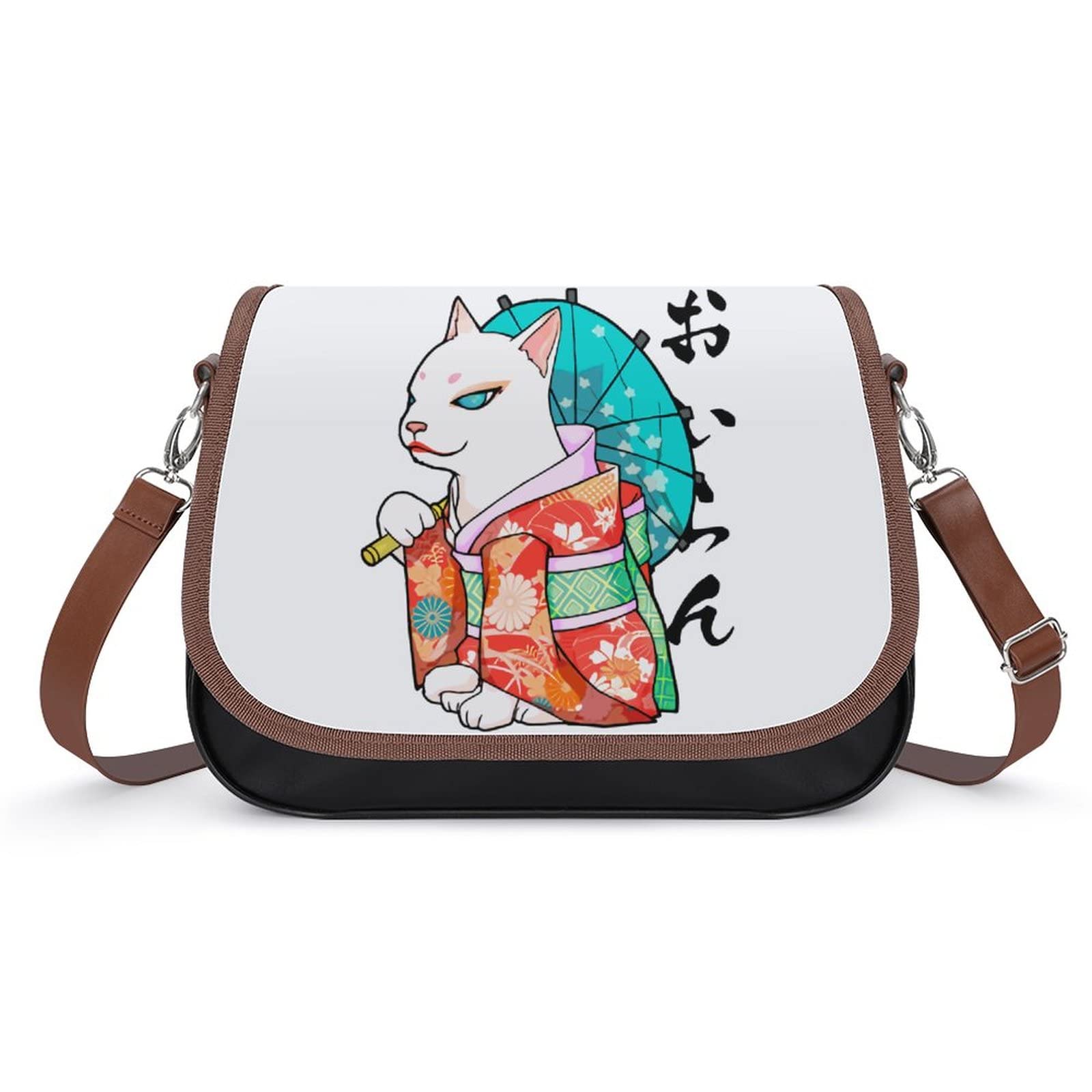 ショルダーバッグを下げた白黒ねこさん ショルダーバッグを下げた白黒ねこさん