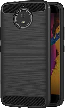 AICEK Funda Moto G5S, Negro Silicona Fundas para Motorola Moto G5S Carcasa Motorola G5S Fibra de Carbono Funda Case (5,2 Pulgadas)