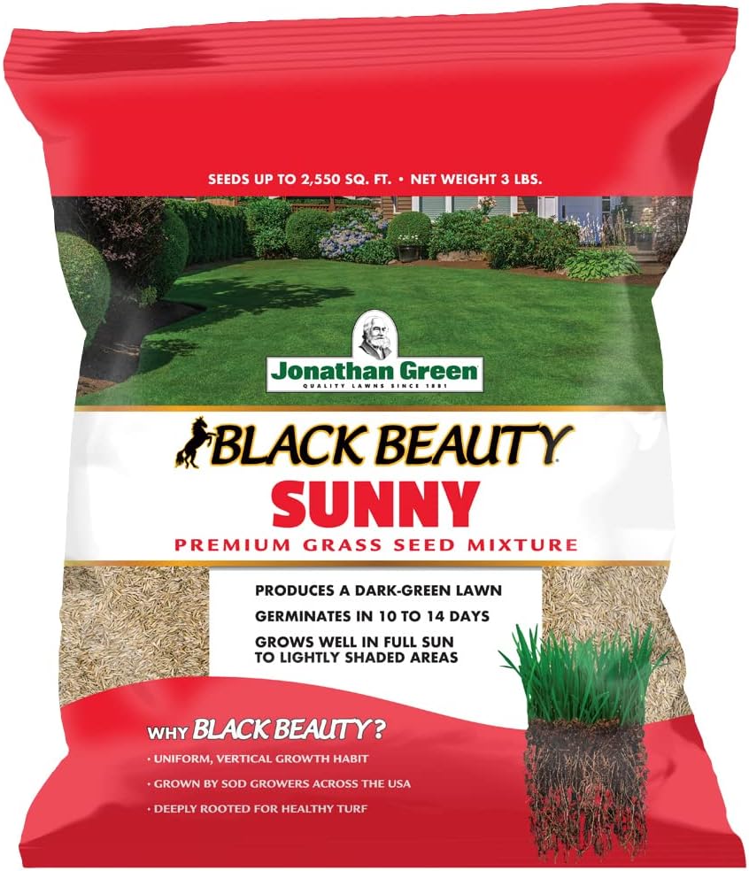 Jonathan Green (10870) Black Beauty Sunny Grass Seed - Cool Season Lawn Seed (25 lb)