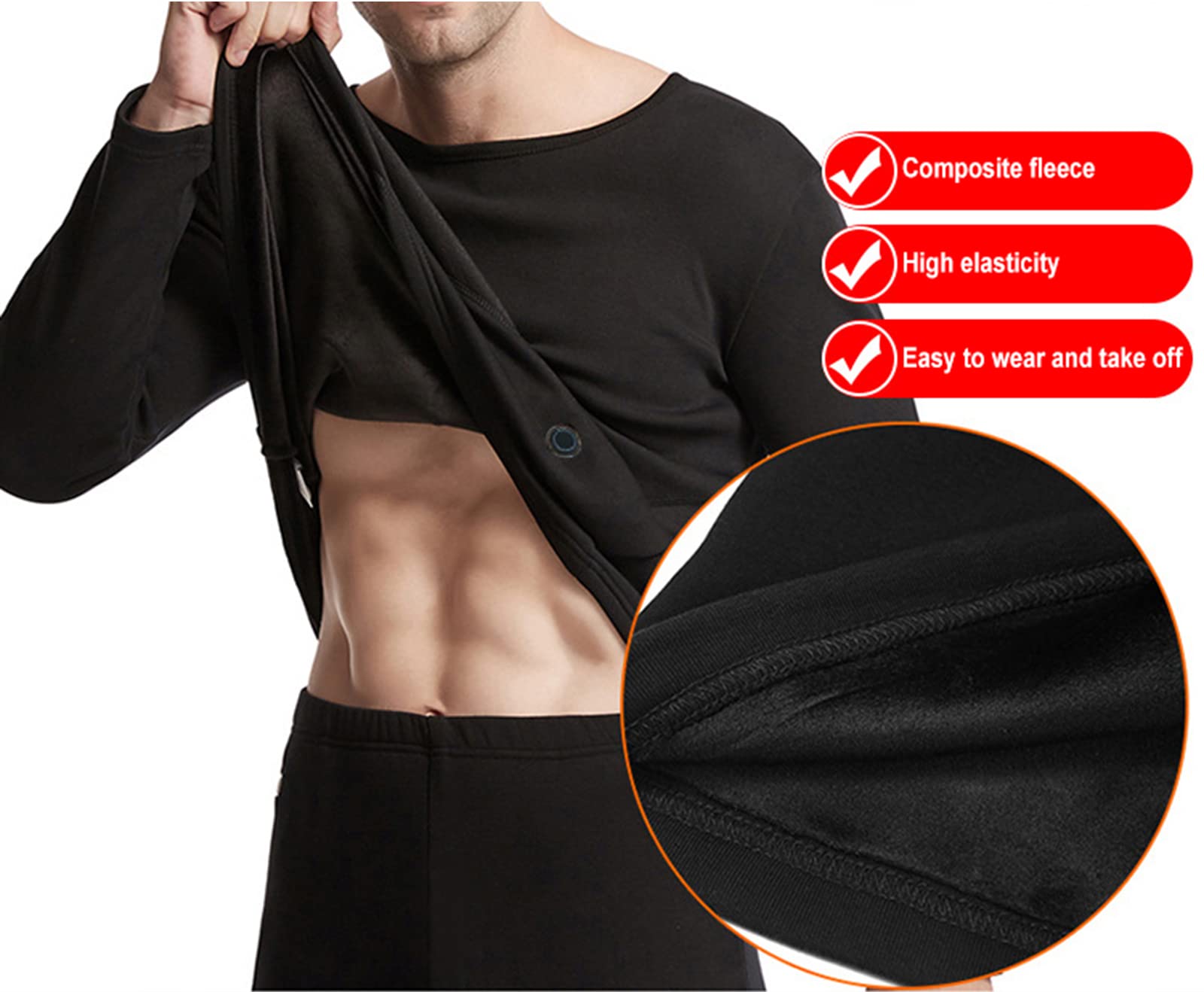 Set di Intimo Termico Riscaldato per Donna Uomo, USB Ricaricabile Riscaldabile Maglia Termica E Pantaloni Set - 20 Zone di Riscaldamento E 3 Livelli di Riscaldamento, per Sci Corsa,XL,Mens