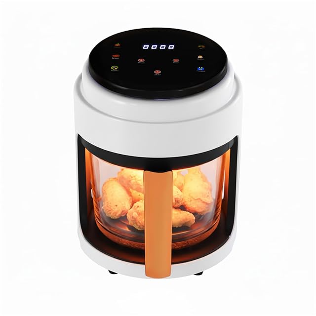 1000W 4 23 Qt Air Fryer 6-in-1 Air Fryer with Touchscreen Glass Bowl Adjustable Temperature 176 F to