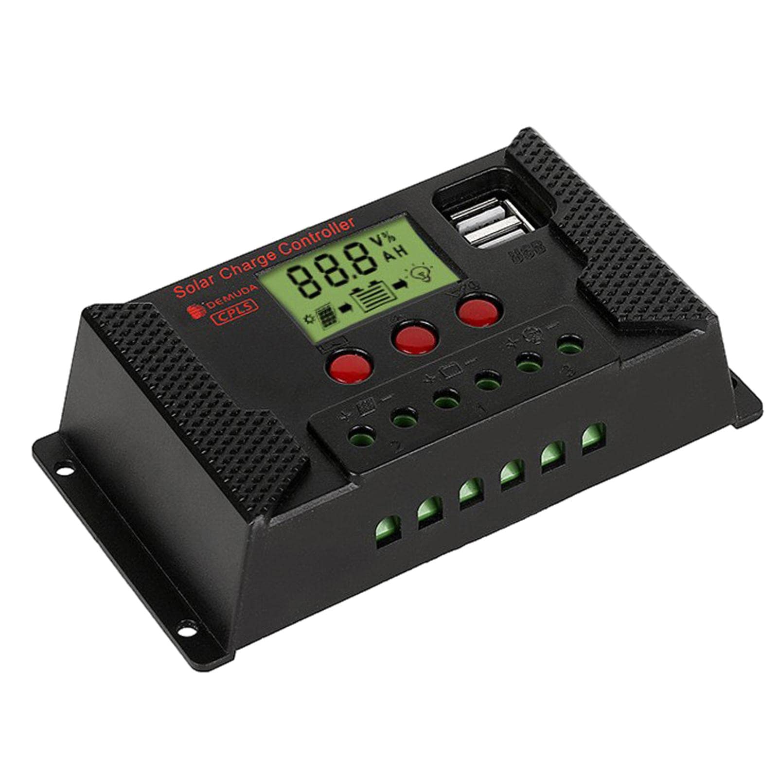 LICHTS 12V/24V Solar Charge Controller Dual USB Port Smart Overloading LCD Display-image-43