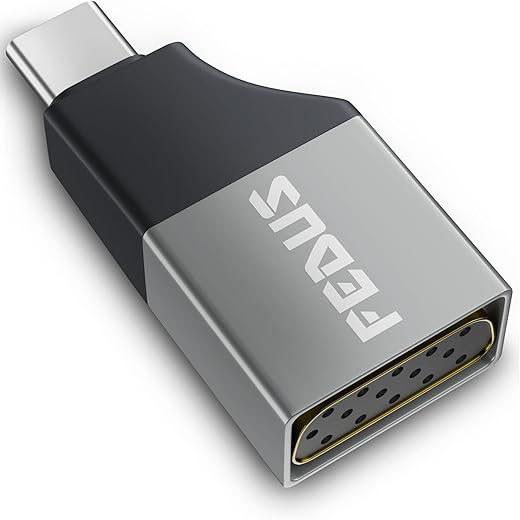 FEDUS USB Type C to VGA Adapter, Type c to VGA Converter USB 3.1 Type C (Thunderbolt 3) to VGA Converter Compatible with PCs, Laptops, Tablets, and…