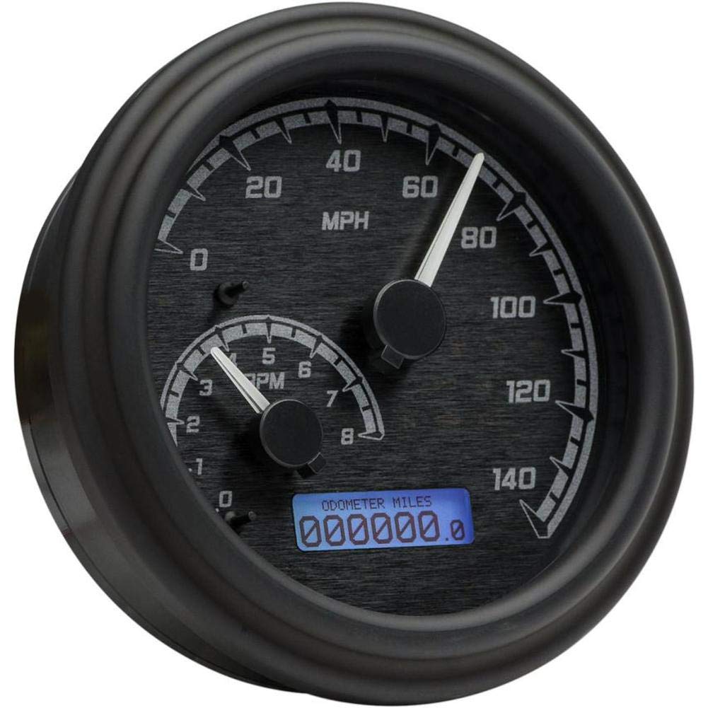 Dakota Digital MVX-2004-KG-K MVX Series Fatbob Analog/Digital Gauge System - Black/Gray Black