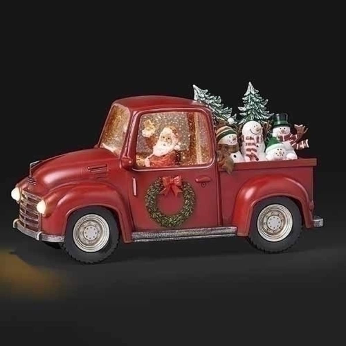 Christmas by Roman Inc, Confetti Lites Collection, 7" H LED Swirl Confetti Light Truck; Snowman, Lantern, Snow Globe, Holiday Home Décor, Santa, Cardinal, Nutcracker, Snowman, Reindeer (11x5x7)