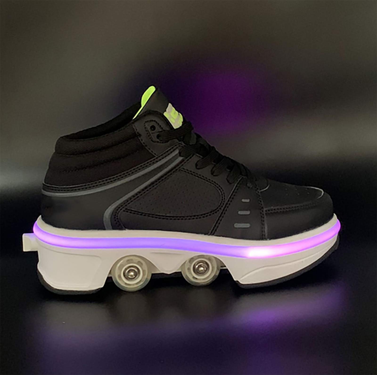 Patines De 4 Ruedas,Patines En Línea con Luz Led,Patines De Patines De Ruedas Ajustables,Walking Skates Adecuados para Adultos Y Niños,EUR35