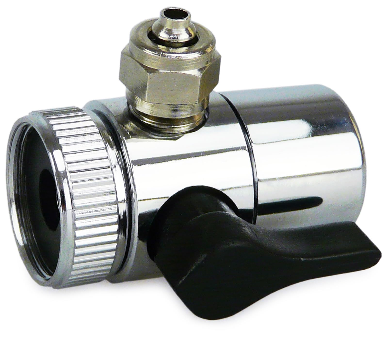 smardy Válvula desviadora para grifo con adaptador M22xM24 – salida de manguera 1/4" (6,35 mm) – conecta filtro de agua u ósmosis inversa al grifo de la cocina – sin obras ni fontanero
