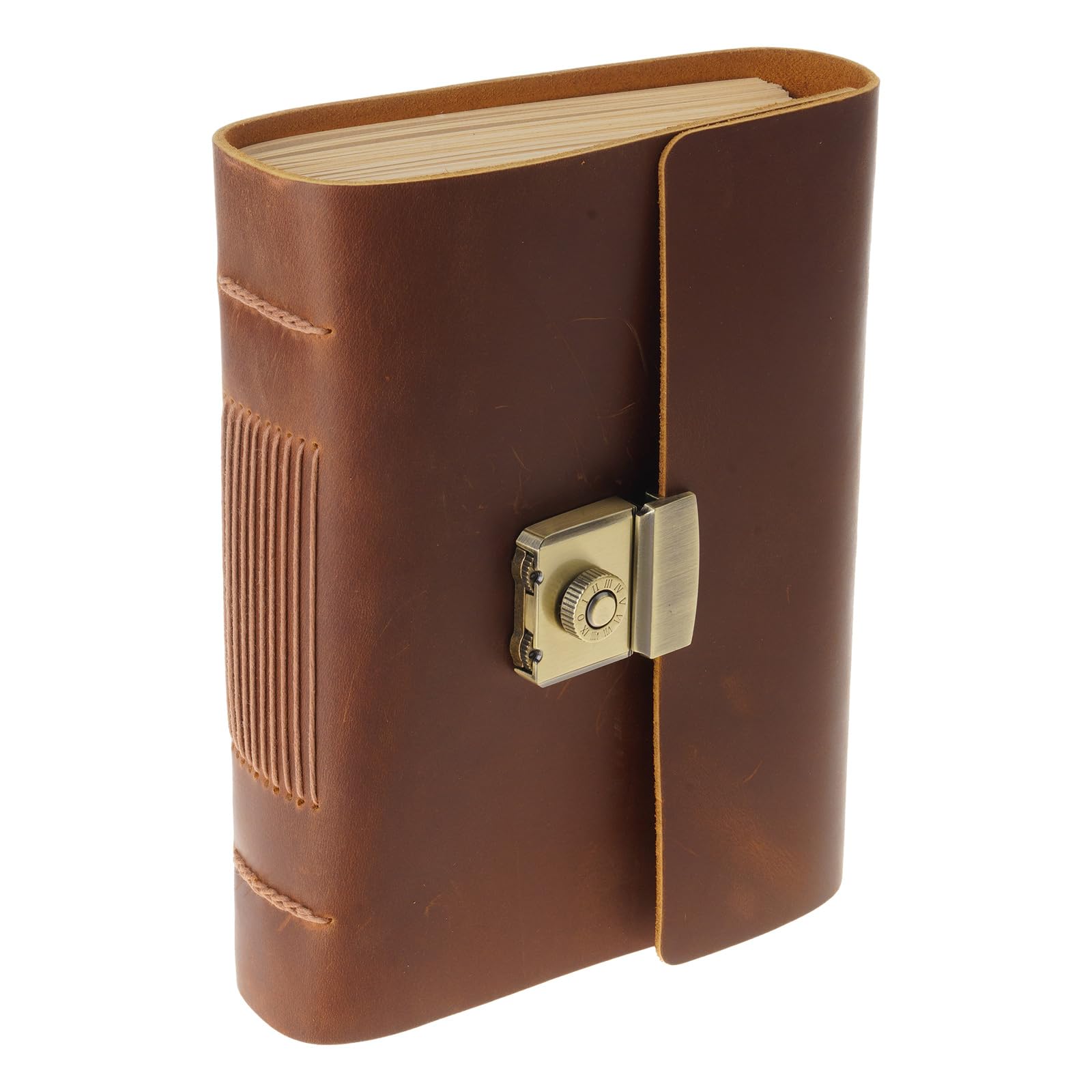 Antico diario di scrittura taccuino in pelle password diario taccuino carta spessa per lavoro viaggi vita quotidiana blocco note planner con password per lavoro, casa, scuola