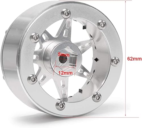 Miniatura 6 de LAFEINA 110 RC Crawler Metal 2.2 pulgadas Beadlock Ruedas Llantas para 110 RC Crawler Car Axial SCX10 RR10 Wraith 90048 Traxxas TRX4 G500 TRX6 G63