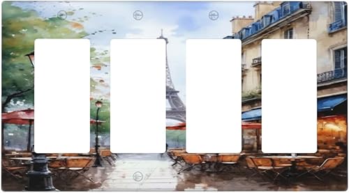 Miniatura 13 de Cubiertas Decorativas de Arte para Interruptores de Luz, Hojas de Otoño, Placa de Pared de Palanca Individual, Cubierta Decorativa de Interruptor,