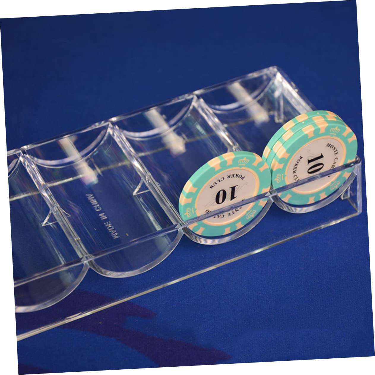 ifundom 3pezzi Scatola Trasparente Per Fiche Da Gioco Organizer Compatto e Pratico Per Fiche Da Poker Contenitore Per Stoccaggio e Salvaspazio