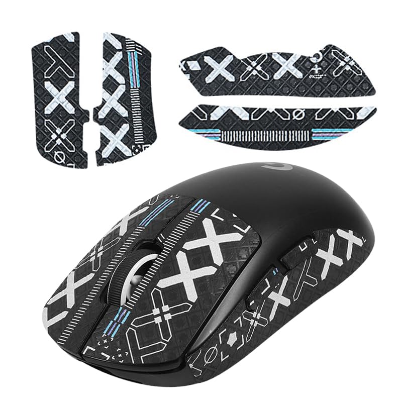 XFSRG Schweißabsorbierendes Griffband für Maus Anti-Rutsch PU Mouse Grip Tape Ergonomisches Design für Büro und Gaming(Schwarz)