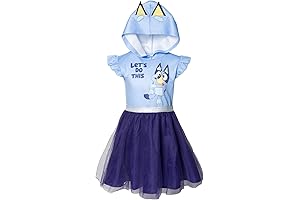 Bluey Bingo Girls Mesh Cosplay Dress Toddler to Big Kid