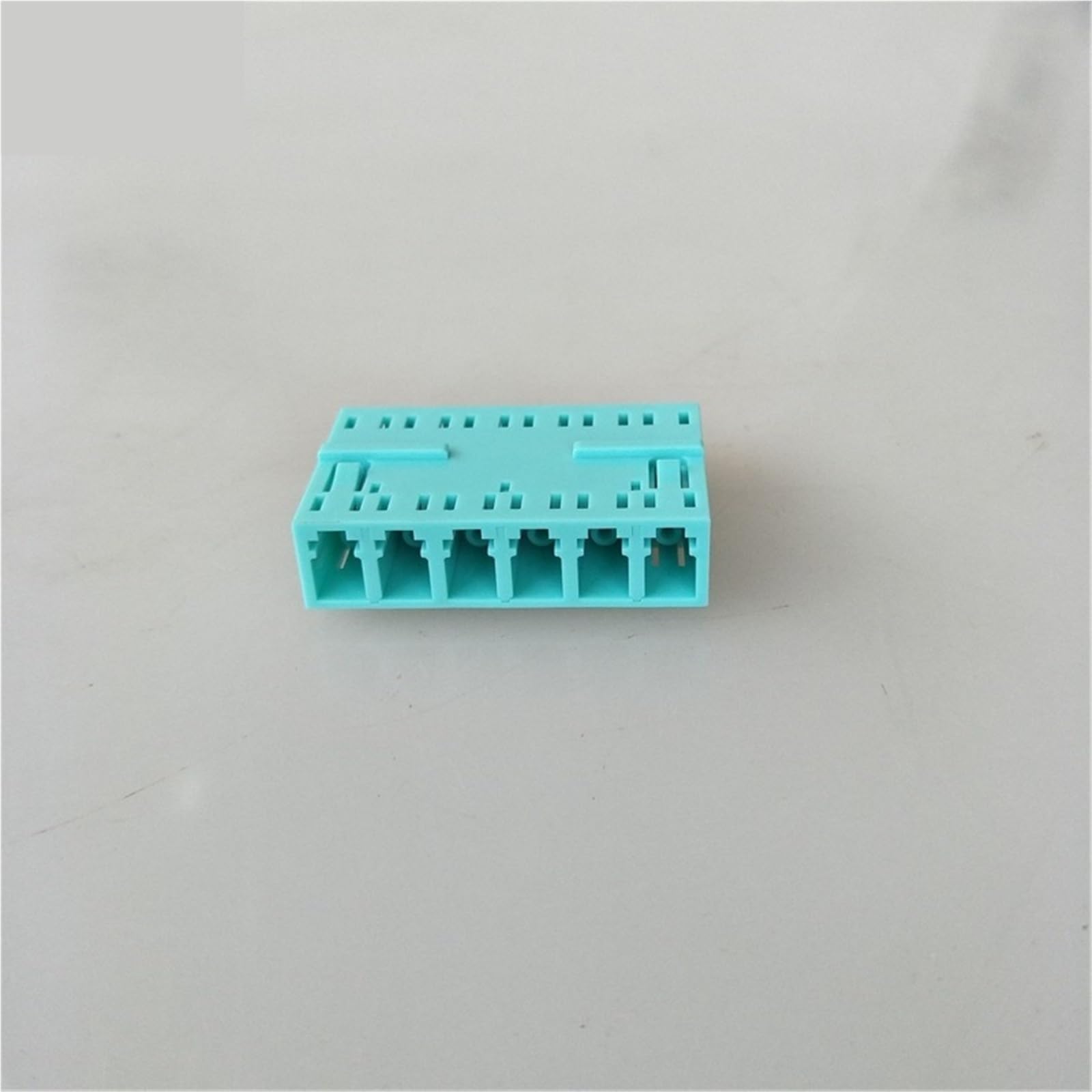Adaptateur LC 6 cœurs, Adaptateur Fibre Optique OM3 LC/A Bleu-Vert, 100 pièces, coupleur de Fibre Optique, connecteur FTTH, Adaptateur 6 Ports(Aqua OM3)