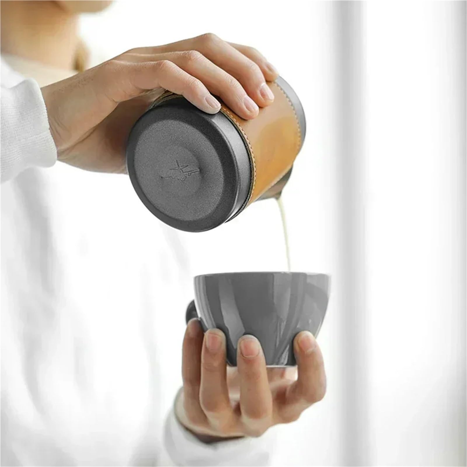 Jarra para Espumar Leche Jarra, Herramientas de café, Jarra for Taza de café, Accesorios for Espresso, Espumador de Leche Espresso, Jarra for Espuma(Sliver 400ml)