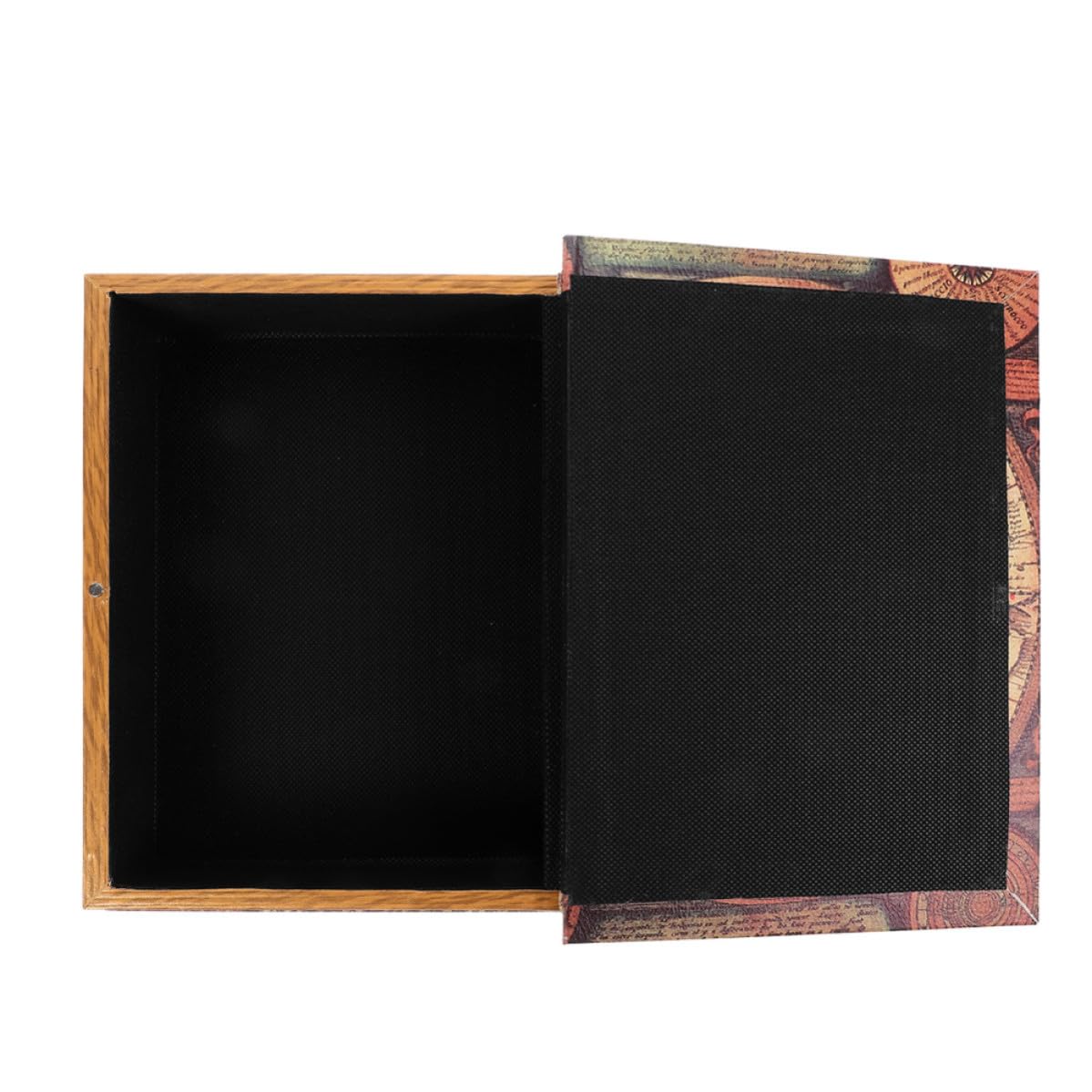 Livre factice boîte de rangement vintage en cuir PU pour ranger le salon