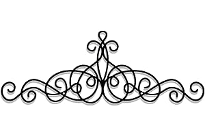 Zhengmy Small Metal Wall Decor Rustic Iron Wall Medallion Metal Scroll Wall Art