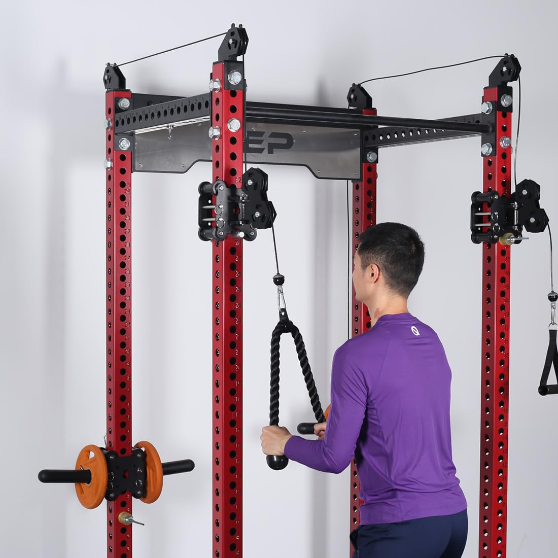 Tricep Rope 35 inches Cable Machine Pulldown Heavy Duty Nylon Rope with Solid Rubber Ends 1