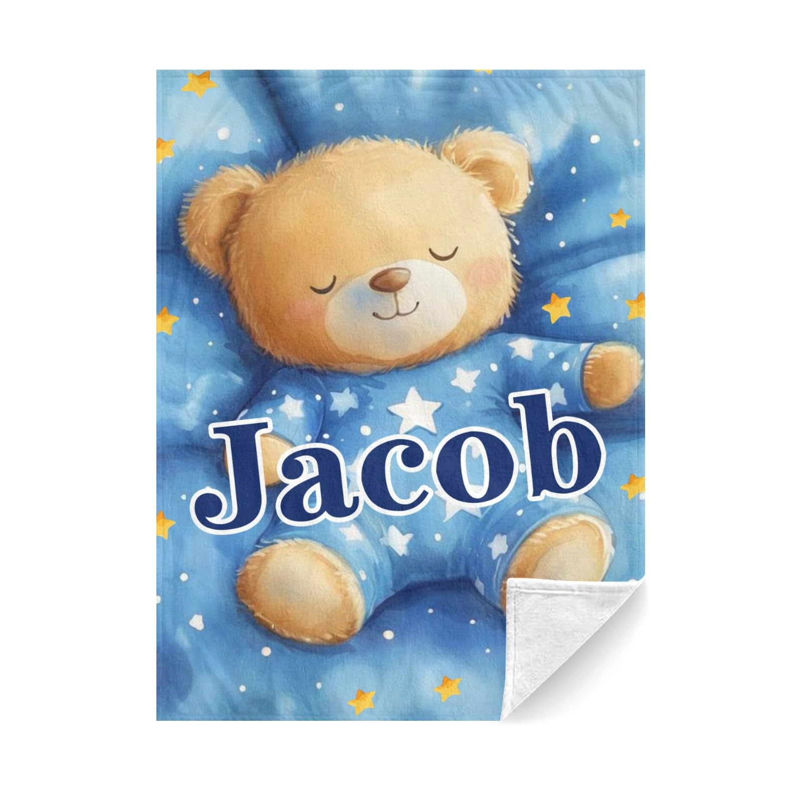 Ship Next Day, Personalized Baby Blanket for Boys Girls:Made in USA, Custom Baby Blanket with Name Soft Plush Flannel, Easter Christmas Brithday Gifts for Baby Shower Kids Toddlers Newborn