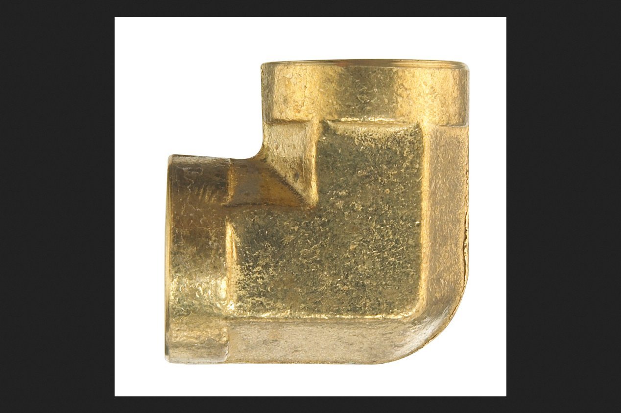 JMF 1/2 in. Dia. x 1/2 in. Dia. FPT To FPT Yellow Brass Elbow
