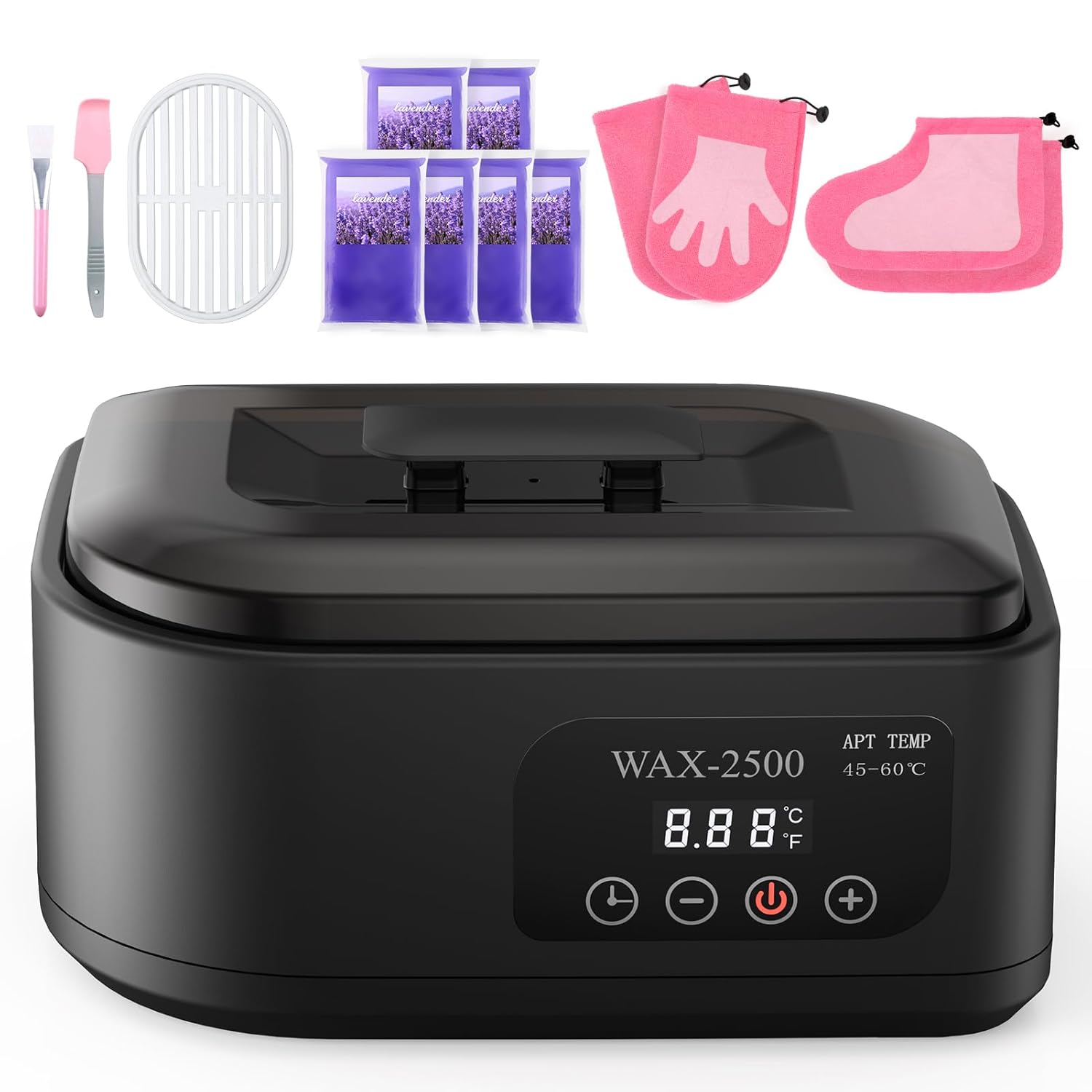 Paraffin Wax Machine for Hands and Feet–Paraffin Wax Warmer with Auto-Timer and Keep Warm Mode, Paraffin Wax Bath Moisturizing Kit for Arthritis, Skin Hydration, Relax Muscles-Black