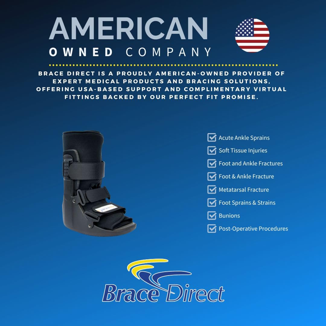 BraceAlign CAM Walker PDAC Fracture Boot Short – Recuperación médica, protección y curación de botas – Lesiones de dedos, pies o tobillos, Medium