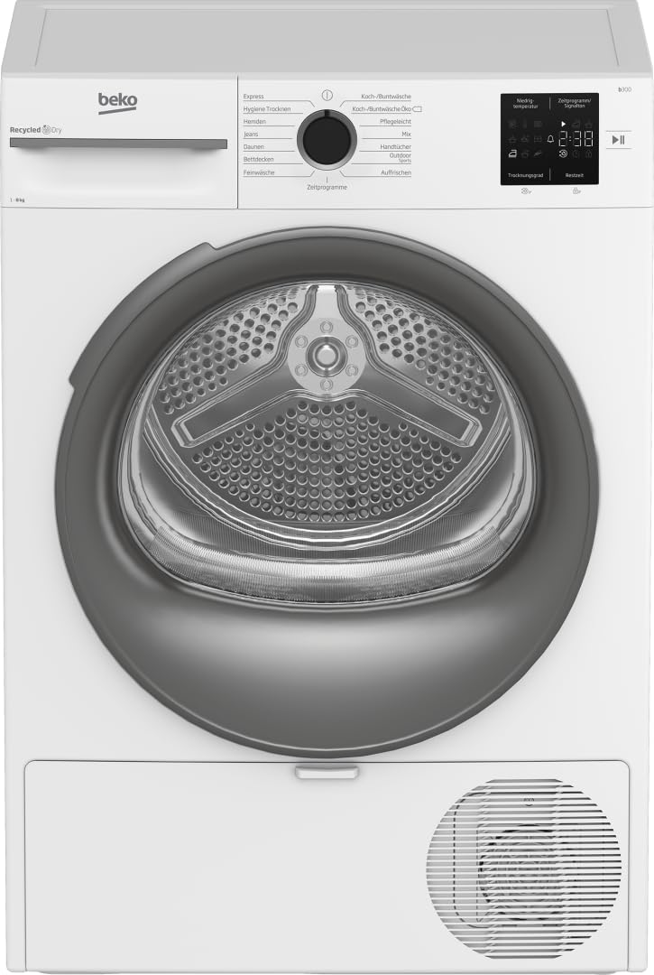 Beko BM3T38210W1 Wärmepumpentrockner 8 kg 15 Programme Weiß