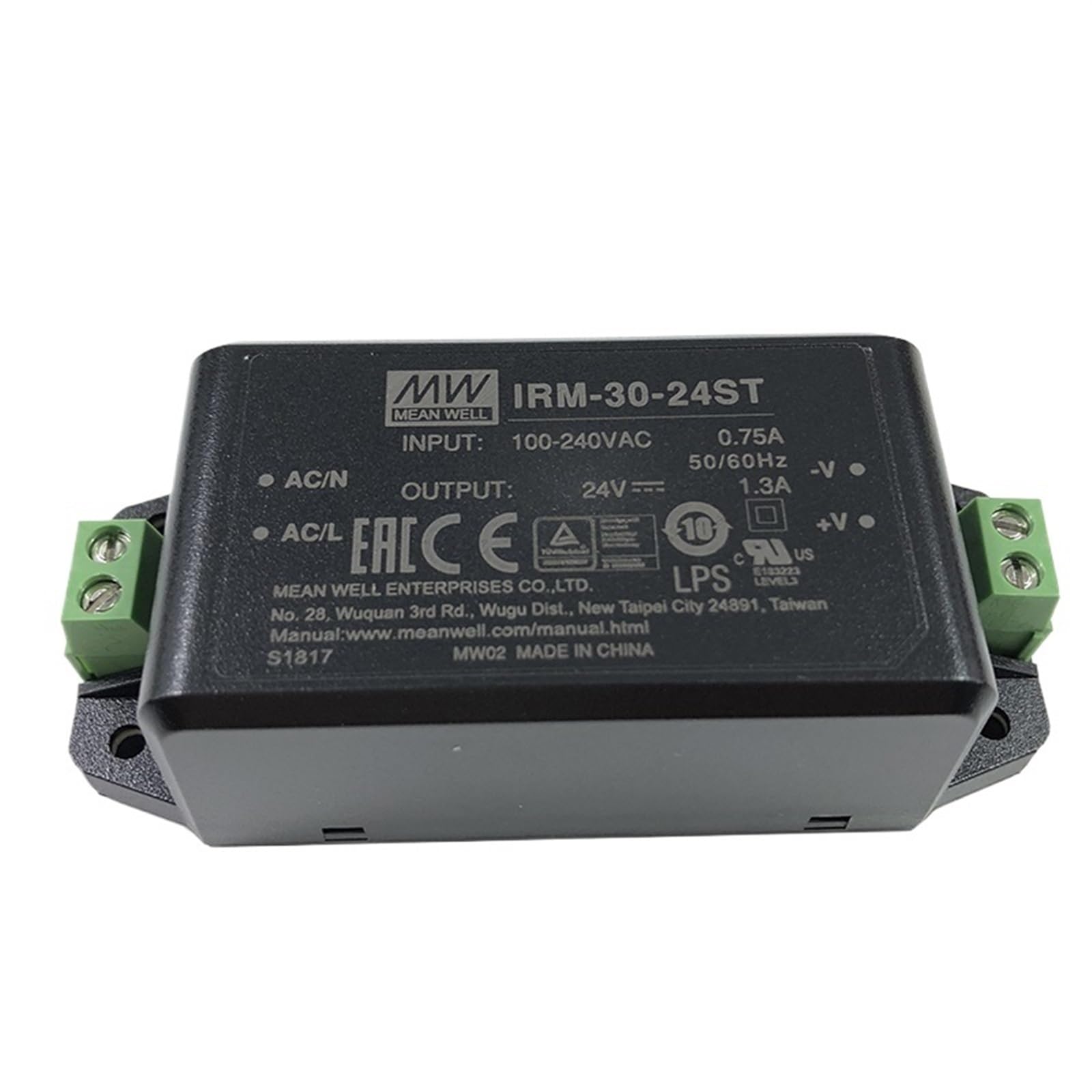 Module d'alimentation IRM-30-24ST 30W régulé 24V CC avec bornes à vis