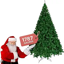 Árvore de Natal Premium Verde Natural, 2,40m de Altura, 1787 Galhos