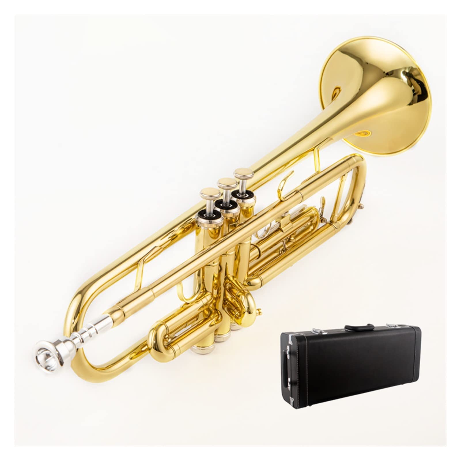 Bb Trumpet B Flat Brass Gold Plated Professional Trumpet Musical Instruments Used By Professional Performers Trumpets for Beginner