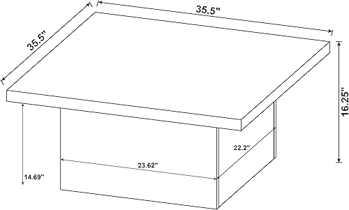 Miniatura 3 de Coaster Home Furnishings Zetta Mesa de centro cuadrada de madera de ingeniería Mango