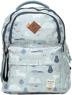 Smart Gate SG-9145 School Carrying Tree Leafs Backpack With USB Port 15.6 Beige