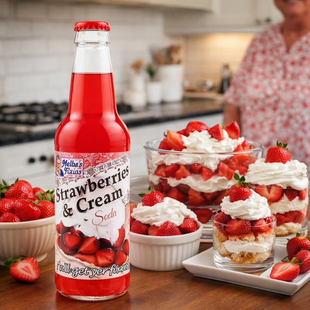 Amazon.com : Rocket Fizz Melba's Fixins Strawberries & Cream Soda