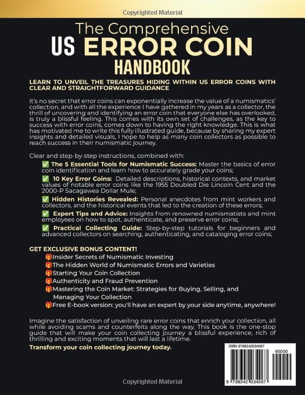 The Comprehensive US Error Coins Handbook: Expert Insights and Detailed Visuals to Identify Hidden Treasures and Maximize Your Collection's Value - Image 2