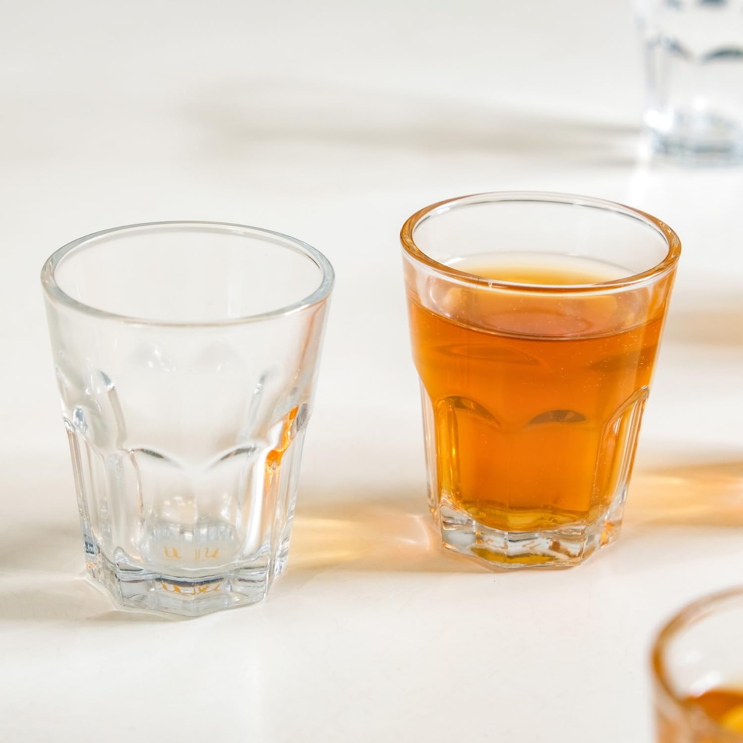 Nestasia Set of 12 Ribbed Shot Glasses | Premium, Chip-Resistant, Food-Safe Glassware for Vodka, Tequila, and Cocktails (50ml) 1