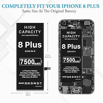 Amazon.com: (7500mAh) Battery for iPhone 8 Plus, 2025 New