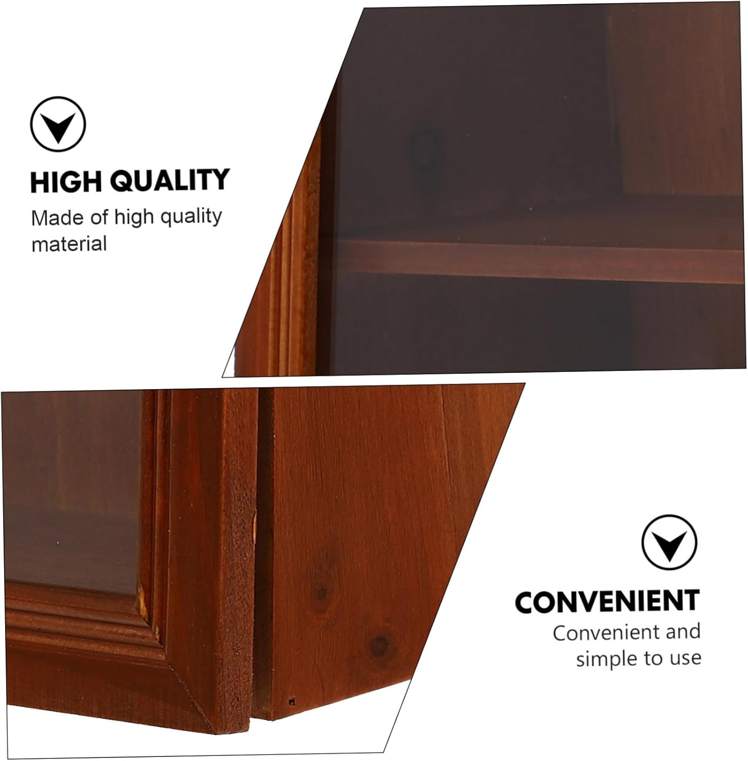 Retro Classic Makeup Storage Organizer Wooden Dressing Cosmetic Organizer Countertop Cup Holder Storage Cosmetic Display Case