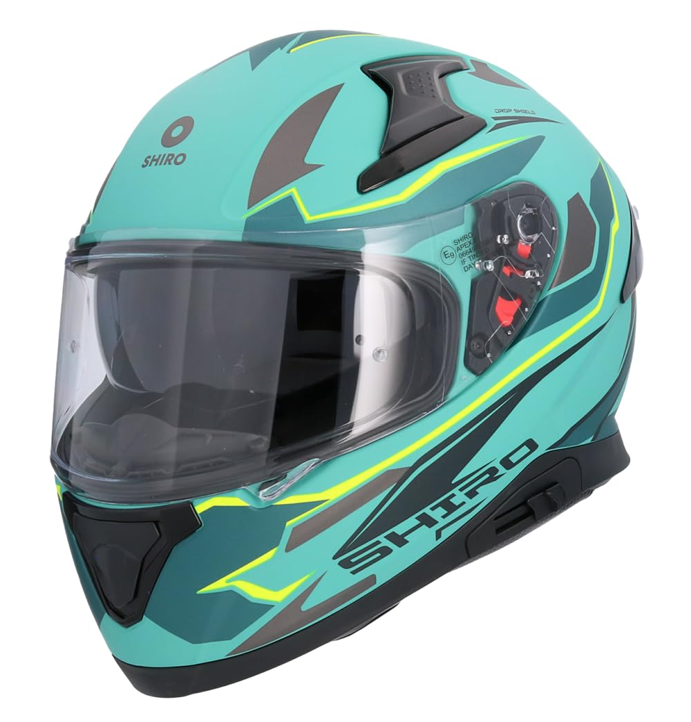 Casco Integral Shiro Katana Sharp Verde Mate Totalmente Homologado 22.06 (XL 61/62)